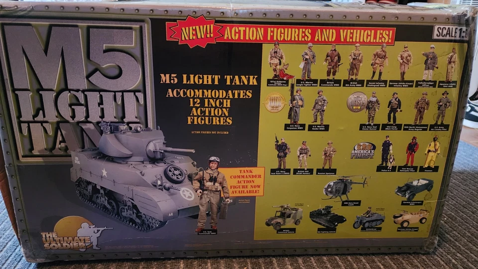 2000 21st Century Toys Ultimate Soldier M5 Light Tank 1:6 Scale in Original Box - Image 1 of 3