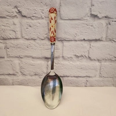 Temptations by Tara Old World 1 Piece Utensil Spoon Ceramic Handle Cranberry - Image 1 of 2