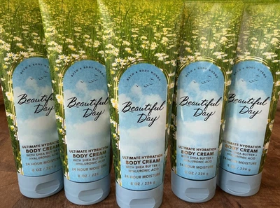 5 (CINCO) BEAUTIFUL DAY 8 oz CREME 24 horas Karité e Ácido Hialurônico Banho e Corpo Funciona - Imagem 1 de 2