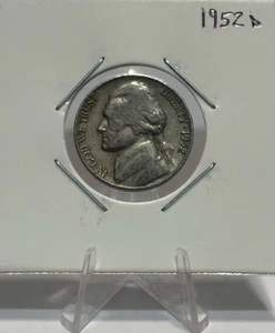 1952 D Jefferson Nickel, Circulated, Low Mintage! 🔥🔥 - Picture 1 of 2