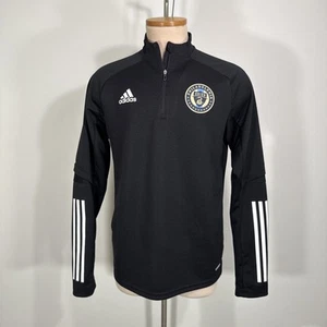 Adidas Black Aeroready Philadelphia Union MLS 1/4 Zip Jacket Size M - Picture 1 of 10