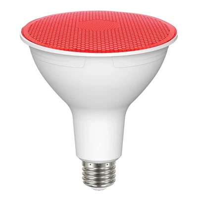 SATCO S29480 - 11.5 Watt PAR38 Christmas Red LED Bulbs - 120 Volts (2 Bulbs) - Image 1 of 4