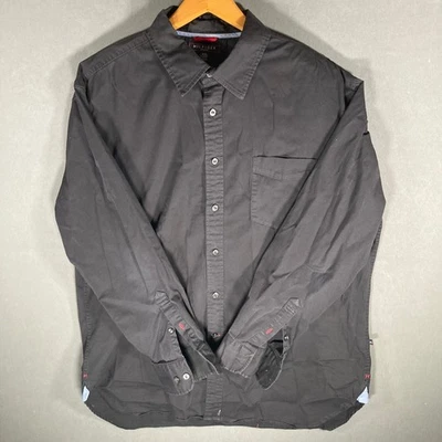Camisa Tommy Hilfiger elástica con botones para hombre XXL extra grande negra Foto 1 de 4