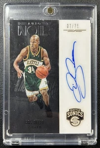 RAY ALLEN 2016-17 PANINI NOIR BASKETBALL #65 ON-CARD COLOR AUTOGRAPH AUTO 7/75 - Picture 1 of 2