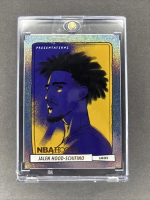 Jalen Hood-Schifino 2023-24 Panini NBA Hoops Presentations Lakers #14 SSP  - Image 1 of 2
