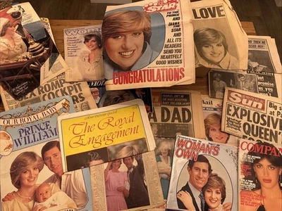 Bundle Princess Diana Media/Newspapers/Articles, Royal, Prince Charles, Vintage - Image 1 of 4