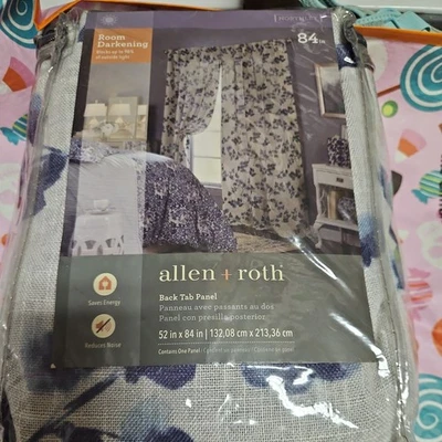 Panel de cortina individual para oscurecimiento de habitación Allen + Roth 52” X 84” panel de lengüeta trasera. {17}. Foto 1 de 2