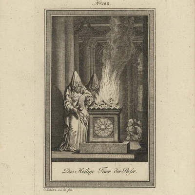 Perser Religionsgeschichte Antike Weltgeschichte Original Kupferstich 19 Jhd - Bild 1 von 3