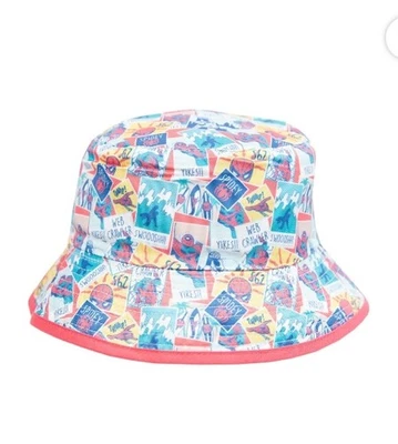 Sombrero de cubo reversible azul OSFM Marvel Spider-Man para niños pequeños Foto 1 de 4