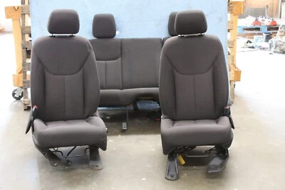 2017 JEEP WRANGLER FRONT BUCKET / BACK BENCH CLOTH MANUAL SEAT SET BLACK OEM Foto 1 de 4