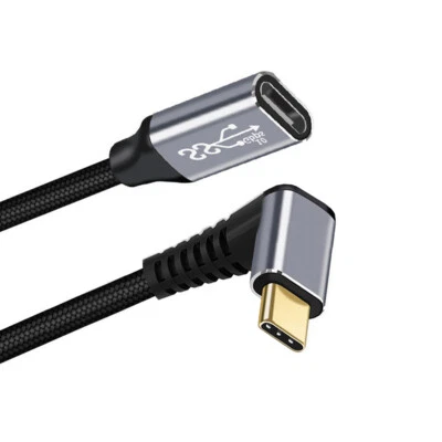 Chenyang Up Down Angled USB-C USB 3.1 Type C Male to Female Extension Data Cable - Image 1 of 4