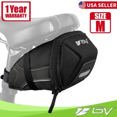 Bolsa de sillín de bicicleta BV bolsa de almacenamiento trasera de nailon debajo del asiento resistente al agua mediana Foto 1 de 4