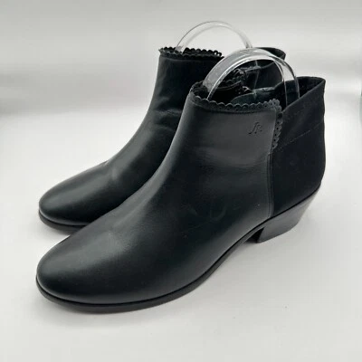 Jack Rogers Bailee Botines Mujer Talla 7.5M Cuero Tacón Bloque Festoneado Foto 1 de 4