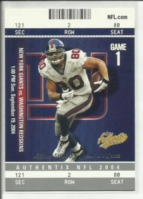 2004 Fleer Authentix #19 Jeremy Shockey New York Giants - Image 1 of 2