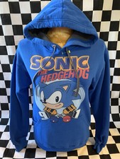Sonic the Hedgehog 1991 Unisex Hoodie Blue Sweatshirt Shirt Sz Small