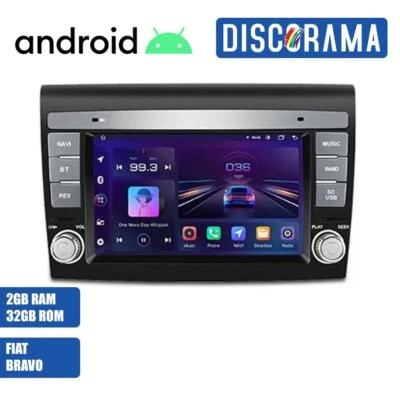AUTORADIO ANDROID FIAT BRAVO 2007-2012 STEREO AUTO TOUCH 7" WIFI NAVIGATORE - Immagine 1 di 4