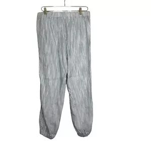 Pantalones elásticos de mezcla de lino Jill para mujer 12T blancos grises bolsillos a rayas informales - Imagen 1 de 6