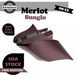 Panel de cubierta lateral extendido estirado ABS Merlot Sunglo para Harley 2009-2013 - Imagen 1 de 7