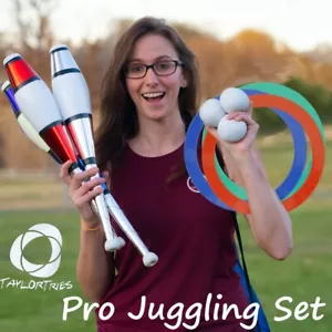 Taylor Tries Advance to Pro Juggling Set -Clubs, RIngs, Balls - Picture 1 of 5