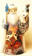 Alkota Russian Genuine Wooden Collectible Santa "Admiral Ushakov", 9.5"