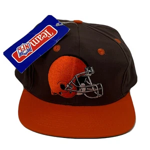 NEW! Vintage Team NFL Cleveland Browns Hat Adjustable Snap Back Brown/Orange NWT - Picture 1 of 3