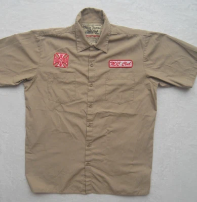 Jesse James Work Wear West Coast Choppers Mechanic M/C Club Shirt M - Image 1 of 4