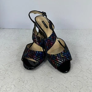 Alex Marie Slingback Wedge Heels, Multicolored, Slingback Heels Ladies Size 8.5 - Picture 1 of 8