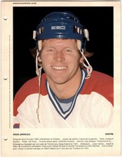1980-81 Dimanche / Derniere Heure Photos Doug Jarvis #NNO Montreal Canadiens