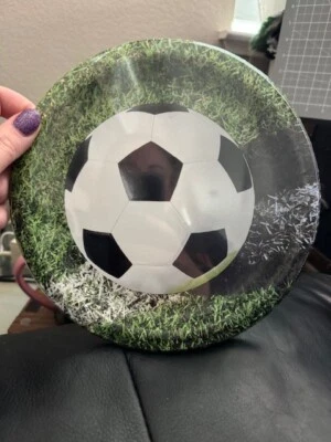 Sports Fanatic Soccer 8-3/4" Plates 8ct. Birthday Party Decorations Tableware - Image 1 of 2