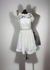 New Ivory Lace Tea Length Wedding Dress   Sz 16