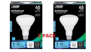 2PK Feit Electric Daylight LED Flood Light Bulb Dimmable BR30DM/950CA 950CA 7.2W - Picture 1 of 1