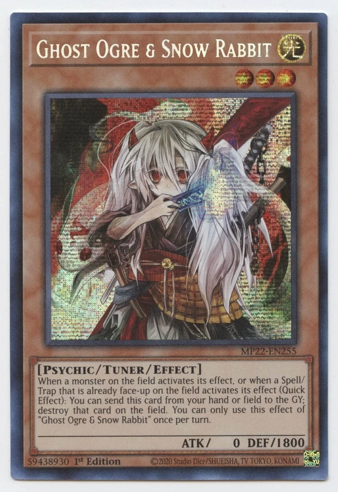 Ghost Ogre & Snow Rabbit Yu-Gi-Oh! MP22-EN255 1st Secret Rare - Image 1 of 1