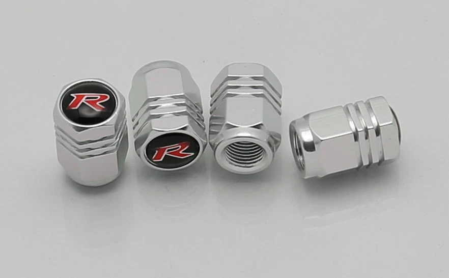 4 ALUMINIO PLATA RACING R LOGO RUEDA NEUMÁTICO VÁLVULA TAPONES VÁSTAGO PARA HONDA Foto 1 de 1