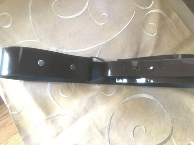 Marni large brown patent leather adjustable 2 inch wide belt made in Italy - Image 1 of 4