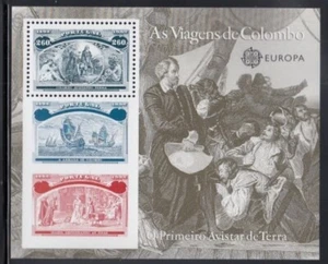 PORTUGAL Columbus First Site of Land MNH souvenir sheet - Picture 1 of 1