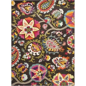 SAFAVIEH Monaco Collection MNC229B Brown / Multi Rug - Picture 1 of 15