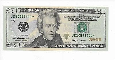 $20 2009 Rios/Geithner Richmond Star 4th Printing Choice Crisp Uncirculated - Image 1 of 2