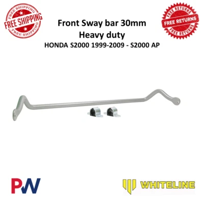 Whiteline BHF48 Front Sway Bar 30mm Heavy Duty Fits 1999-2009 Honda S2000 AP - Image 1 of 4