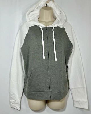 Moletom com capuz Victoria Secret rosa feminino manga longa cordão médio branco cinza - Imagem 1 de 4