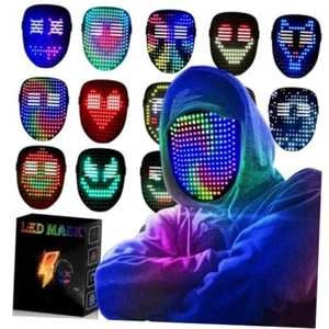 Led Mask with Gesture Sensing Transforming,Light Up Luminous Digital Glow - Picture 1 of 7