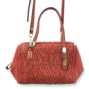 Coach Limited Edition Dark Pink Gather MADISON Satchel Leather - Picture 1 of 11