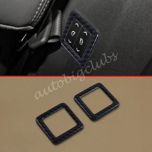 Cubierta de interruptor de ajuste de asiento de segunda fila de fibra de carbono para Cadillac XT6 2020-2023 - Imagen 1 de 5