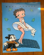 Vintage 1987 Betty Boop Poster Boop Breeze Classic Marilyn Monroe Skirt 16x20
