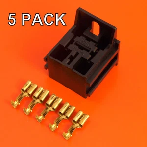 4/5 Pin Relay Base Holder With Mounting Bracket & Terminals - 5 Pack -Lucas Rist - Picture 1 of 1
