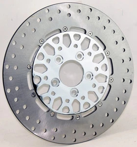 11.8 rear stainless rotor Harley 2 piece chrome center carrier Cross - Picture 1 of 1