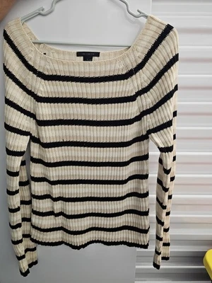 Suéter a rayas para mujer The Limited talla L Foto 1 de 3