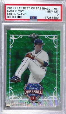 2019 Leaf Best of Baseball Green Wave /5 Casey Mize #BB-01 PSA 10 GEM MT - Image 1 of 2