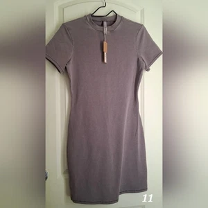 Skims Outdoor Mock Neck Zink Minikleid Strech Gr. L neutral Boho formell - Bild 1 von 10