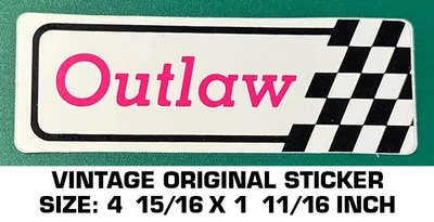 OUTLAW - CALCOMANÍA PEGATINA ORIGINAL VINTAGE - CARRERAS Foto 1 de 2