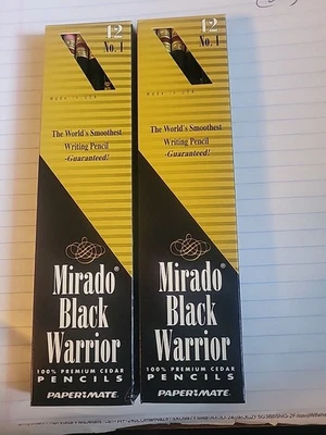 Rare 2 Box Mirado Black Warrior Premium Cedar #1 Pencils Sanford 24 Count - Image 1 of 2